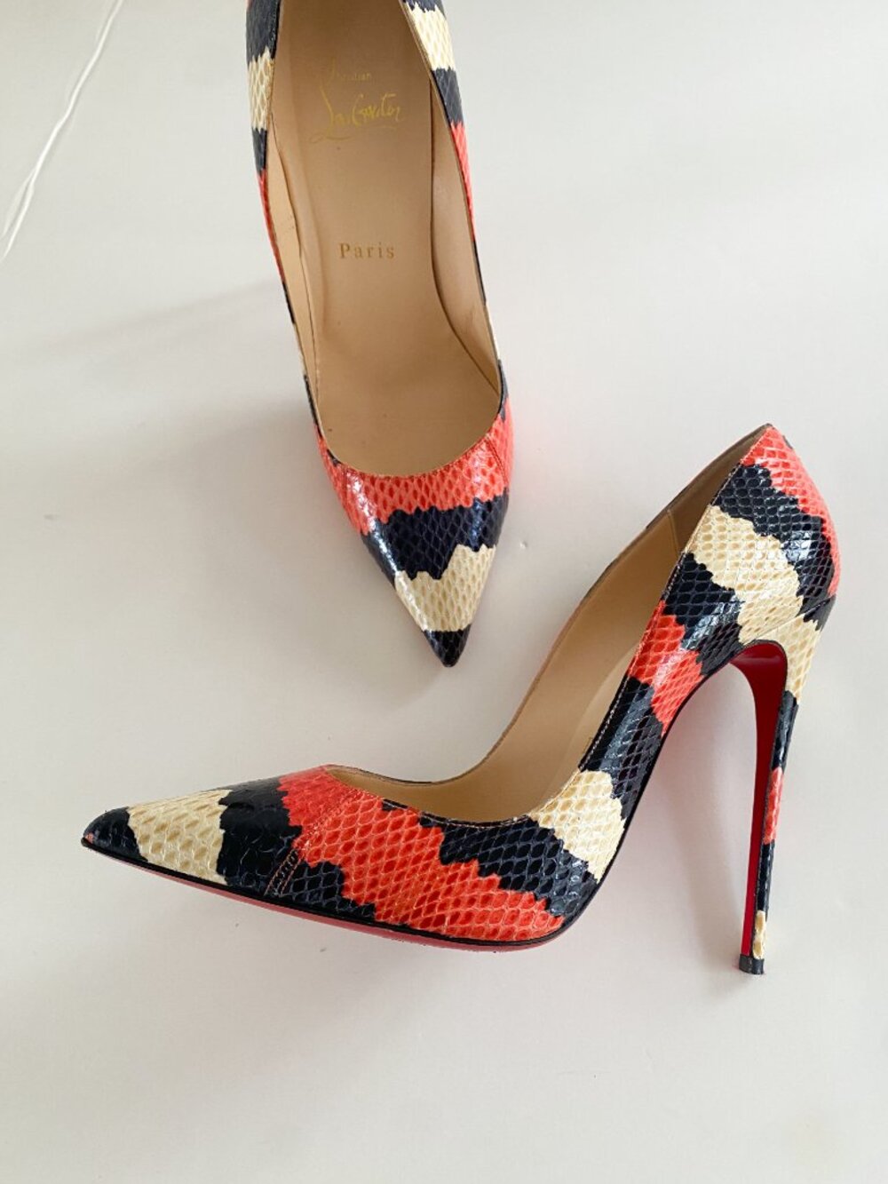 Christian Louboutin Snakeskin So Kate 120 Pumps Heels 38 - Picture 5 of 12
